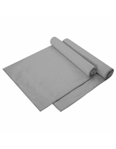 Asciugamani Sportivi 2 pcs Grigio scuro 140 x 70 cm