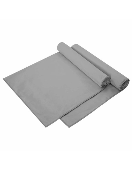 Asciugamani Sportivi 2 pcs Grigio scuro 140 x 70 cm