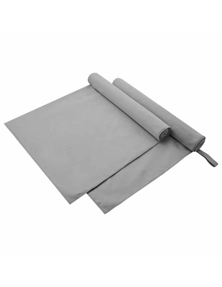 Asciugamani Sportivi 2 pcs Grigio scuro 90 x 180 cm