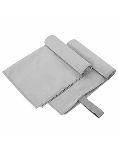 Asciugamani Sportivi 2 pcs Grigio 50 x 30 cm