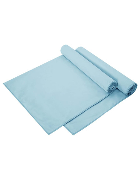 Asciugamani Sportivi 2 pcs Blu 140 x 70 cm