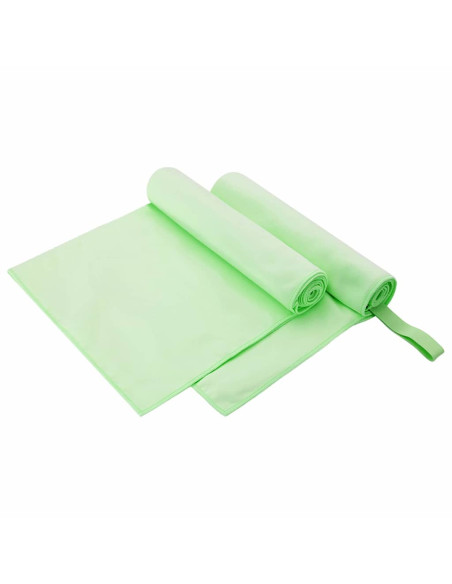 Asciugamani Sportivi 2 pcs Verde 100 x 50 cm