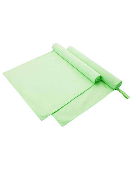 Asciugamani Sportivi 2 pcs Verde 180 x 90 cm