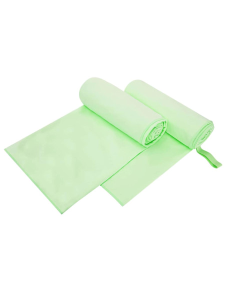 Asciugamani Sportivi 2 pcs Verde 200 x 100 cm