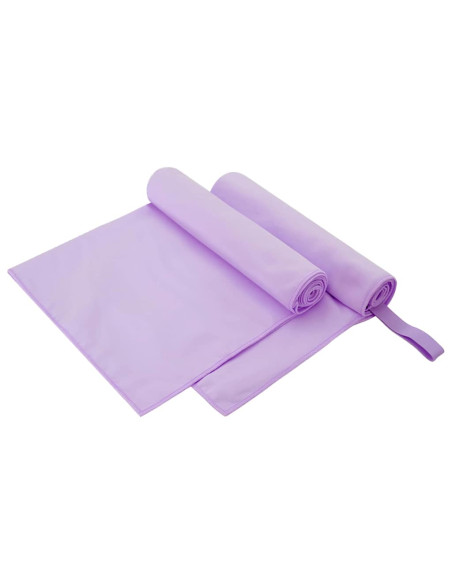 Asciugamani Sportivi 2 pcs Viola 100 x 50 cm