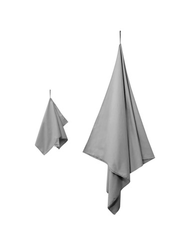 Set di Asciugamani Sportivi 2 pcs Grigio scuro Tessuto