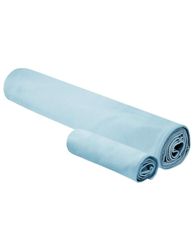 Set di Asciugamani Sportivi 2 pcs Blu Tessuto