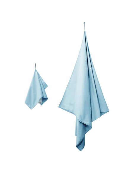 Set di Asciugamani Sportivi 2 pcs Blu Tessuto