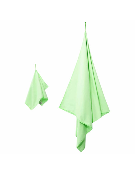 Set di Asciugamani Sportivi 2 pcs Verde Tessuto