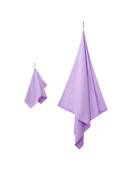 Set di Asciugamani Sportivi 2 pcs Viola Tessuto