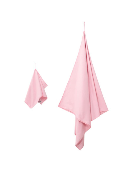 Set di Asciugamani Sportivi 2 pcs Rosa Tessuto