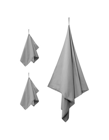 Set di Asciugamani Sportivi 3 pcs Grigio scuro