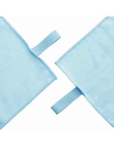 Set di Asciugamani Sportivi 3 pcs Blu Poliestere e poliammide