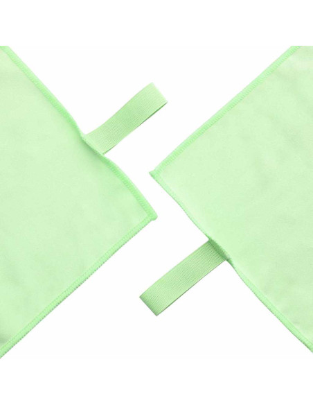 Set di Asciugamani Sportivi 3 pcs Verde Poliestere e poliammide