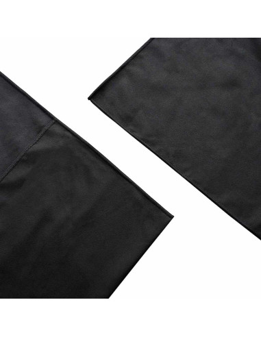 Asciugamani per Sedia Outdoor 2 pcs Nero 130 x 60 cm