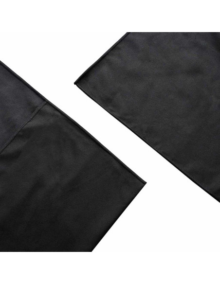 Asciugamani per Sedia Outdoor 2 pcs Nero 130 x 60 cm