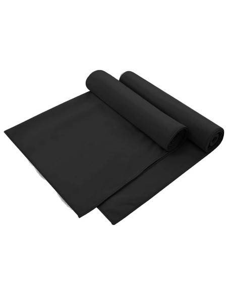Asciugamani per Sedia Outdoor 2 pcs Nero 130 x 60 cm