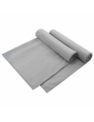 Asciugamani per Sedia Outdoor 2 pcs Grigio scuro 130 x 60 cm