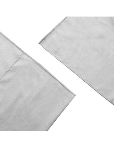 Asciugamani per Sedia Outdoor 2 pcs Grigio 130 x 60 cm