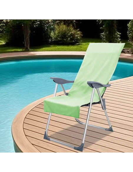 Asciugamani per Sedia Outdoor 2 pcs Blu 130 x 60 cm