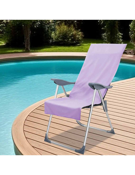 Asciugamani per Sedia Outdoor 2 pcs Viola 130 x 60 cm