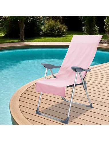 Asciugamani per Sedia Outdoor 2 pcs Rosa 130 x 60 cm