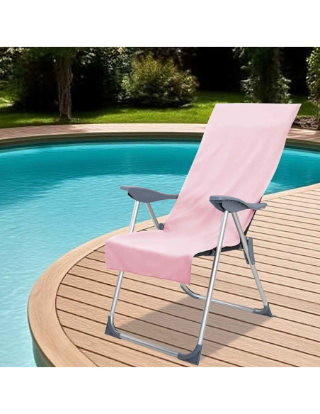 Asciugamani per Sedia Outdoor 2 pcs Rosa 130 x 60 cm