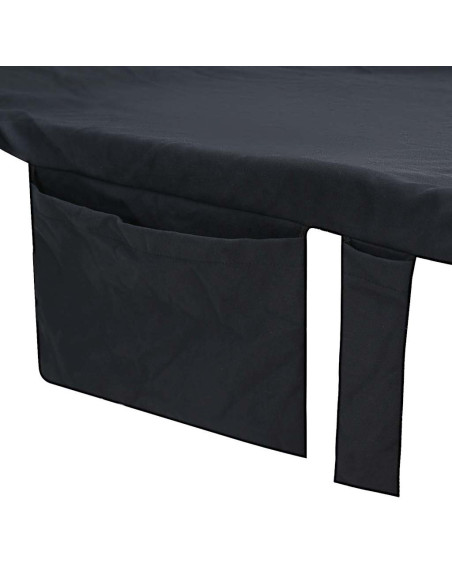 Asciugamani per lettino 2 pcs Nero 210 x 75 cm