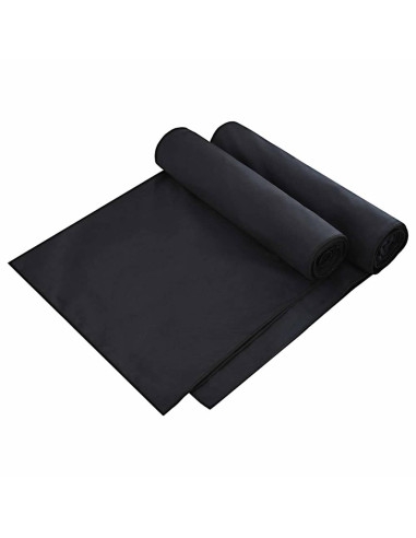 Asciugamani per lettino 2 pcs Nero 210 x 75 cm