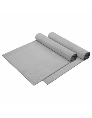 Asciugamani per lettino 2 pcs Grigio scuro 210 x 75 cm