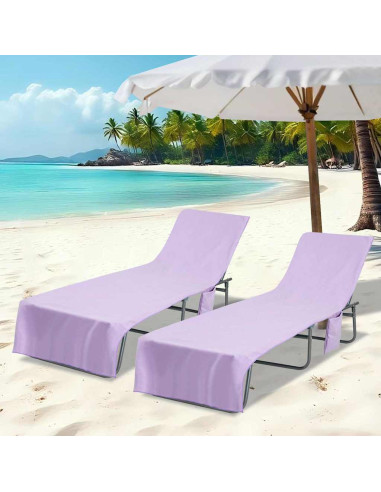 Asciugamani per lettino 2 pcs Viola 210 x 75 cm
