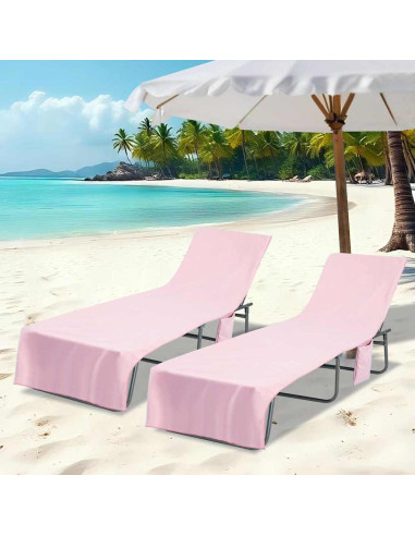 Asciugamani per lettino 2 pcs Rosa 210 x 75 cm