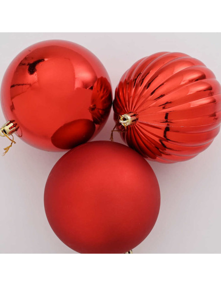 Set di Palle di Natale 3 pcs Rosso