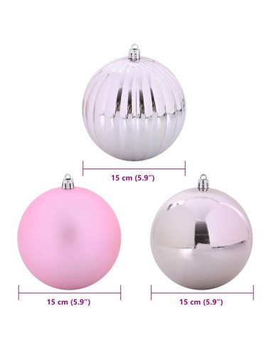 Set di Palle di Natale 9 pcs Rosa