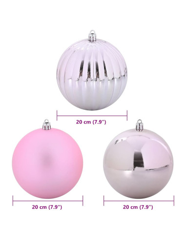 Set di Palle di Natale 4 pcs Rosa
