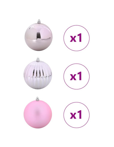 Set di Palle di Natale 3 pcs Rosa