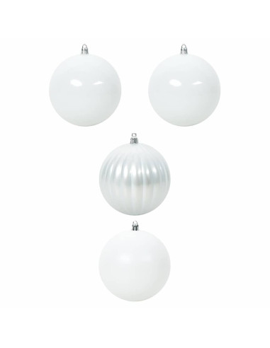 Set di Palle di Natale 4 pcs Bianco