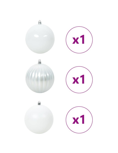Set di Palle di Natale 3 pcs Bianco