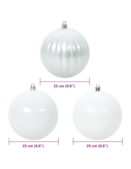 Set di Palle di Natale 3 pcs Bianco