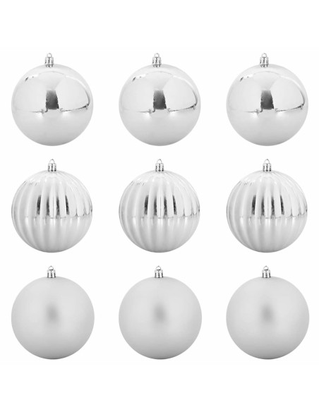 Set di Palle di Natale 9 pcs Argento