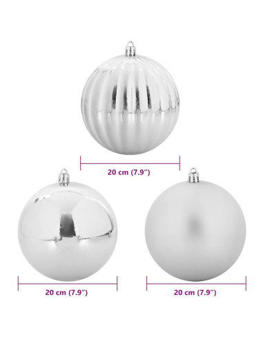 Set di Palle di Natale 4 pcs Argento