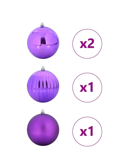 Set di Palle di Natale 4 pcs Lillà