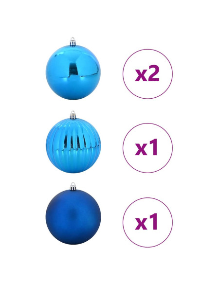 Set di Palle di Natale 4 pcs Blu