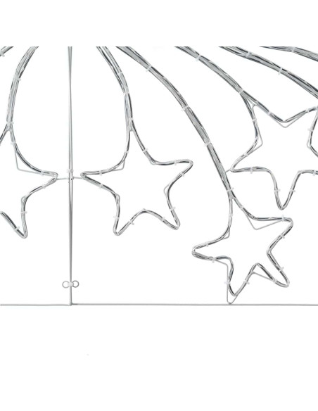 Stella di Natale con 432 LED Multicolore 180 x 57 cm PVC