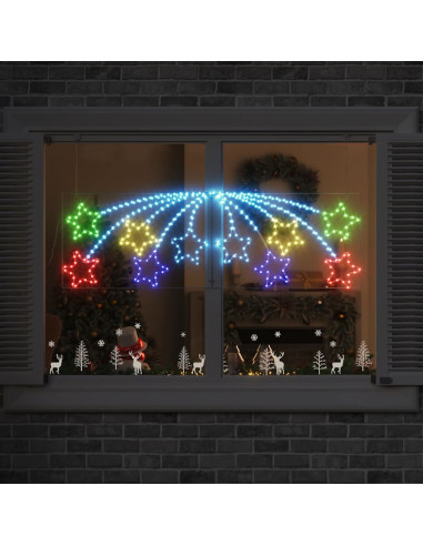 Stella di Natale con 432 LED Multicolore 180 x 57 cm PVC
