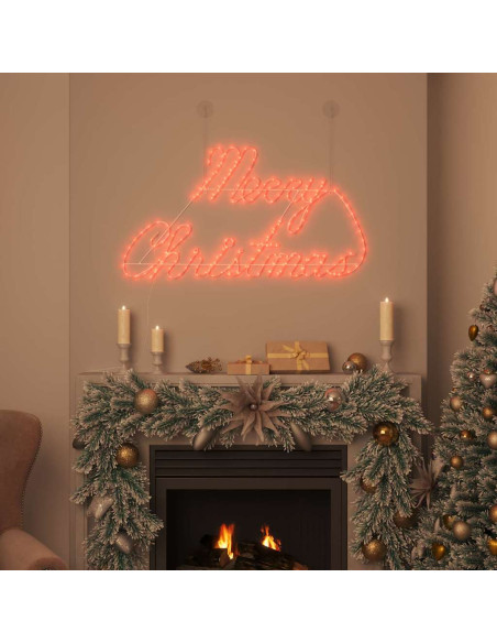 Insegna di Natale con 216 LED Rosso 99 x 55 x 13 cm Ferro