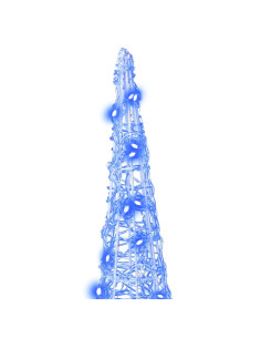 Albero di Natale con 90 LED 3 pcs Blu 20 x 20 x 80 cm Acrilico 2