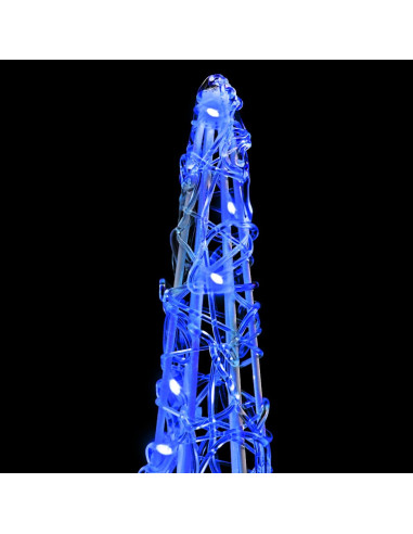 Albero di Natale con 90 LED 3 pcs Blu 20 x 20 x 80 cm Acrilico