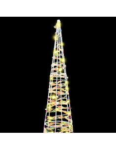 Albero di Natale 3 pcs Bianco caldo 20 x 20 x 80 cm PET