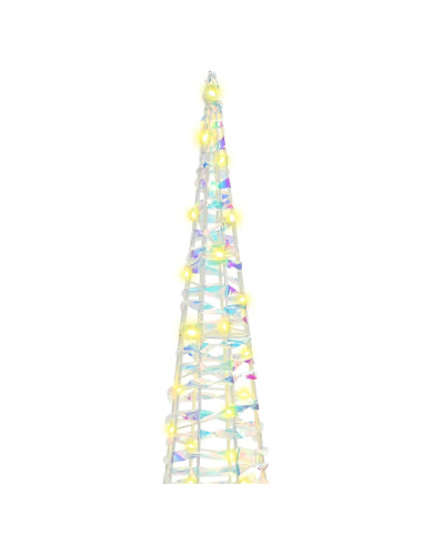 Albero di Natale 3 pcs Bianco caldo 20 x 20 x 80 cm PET